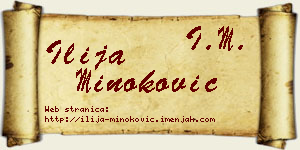 Ilija Minoković vizit kartica